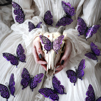Halloween Purple Butterfly Wall Decals for Festive Home Decor