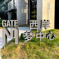 Outdoor Double-Sided 3D Metal Stainless Steel Painted Signage for Parks & Scenic Areas