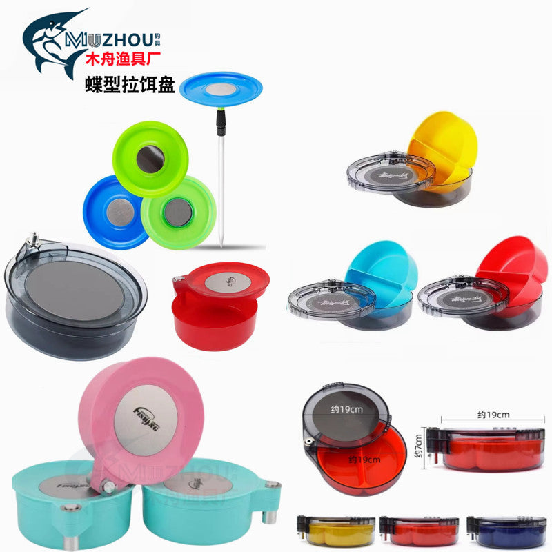 Magnetic Fishing Bait Tray with Ground Support Rod for Tackle Box Chair