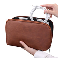 Portable Electronic Organizer Bag for Cables, Chargers, USB Drives, and Small Devices