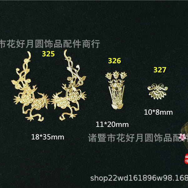 Miniature Doll Hair Ornaments - Floral, Phoenix Tail, Butterfly Designs for OB11 and Barbie Dolls