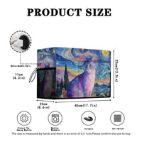 Sewing Machine Dust Cover with Cute Cat Pattern and Storage Pockets