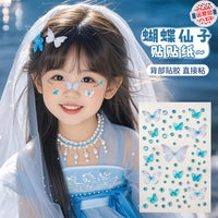 Kids' Face Gems and Eye Makeup Stickers for Performances