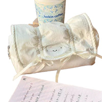 Cute Cat Bow Pencil Case for Students, Large Capacity Stationery Pouch