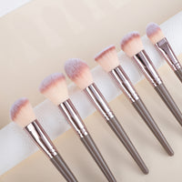 Champagne Makeup Brush Set with Sponge and Brush Cleaning Bowl