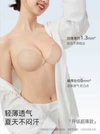 Xinmian Shell-Cup Sweat-Guiding Breast Pasties for Women, Gathered, Seamless, Strapless, for Wedding Dresses