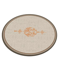 New Chinese Style Round Chair Mat for Study and Office, Wood Floor Protector, Computer Chair Caster Pad