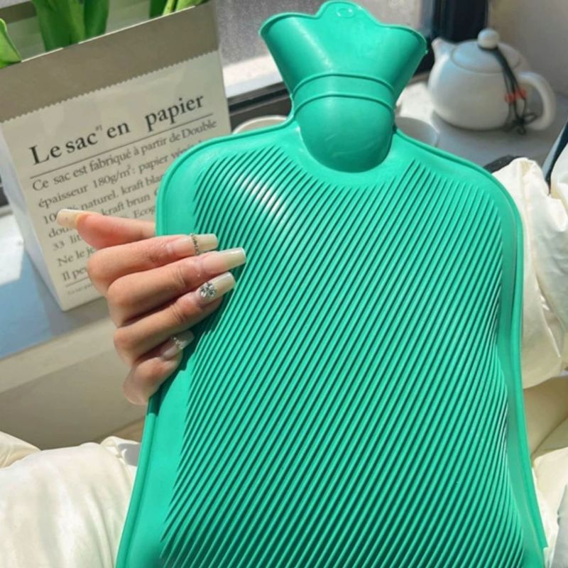 Vintage Twill Hot Water Bottle for Home Use, Foot Warmer, 2L Capacity