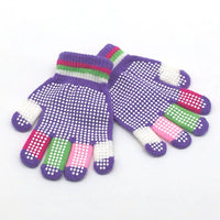 Kids' Figure Skating Gloves with Anti-Slip Dots - Warm, Thickened, Knitted Ice Dance Gloves for Boys and Girls