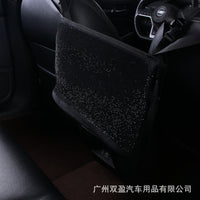Car Seat Gap Organizer with Rhinestones - Backseat Storage Net for Purses and Bags