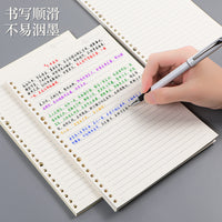 A5 Loose Leaf Paper 20-Hole Refillable Notebook Inserts Detachable Lined Multi-Hole Refill Core