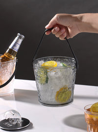 Acrylic Portable Ice Bucket for Bar KTV Picnic Chilled Beer and Fruit Tea