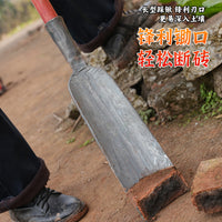 Hand-Forged Steel Shovel for Gardening and Farming, Heavy-Duty Digging Spade