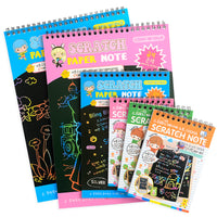 Kids DIY Scratch Art Notebook Creative Rainbow Drawing Book