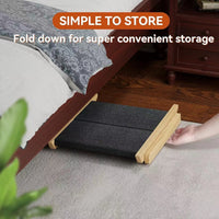 Wooden Pet Ramp Foldable Dog Stairs for Senior Dogs and Large Breeds, Non-Slip Sofa Access Ladder