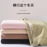 Women's Thermal Underwear Set, Thin Seamless Base Layer with Cashmere & Silk Blend