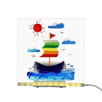 DIY Luminous Drawing Board Acrylic Message Board with Stand and Pens for Kids and Home Use