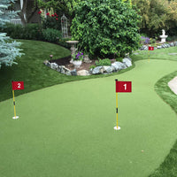 Golf Putting Green Flag with Numbered Nylon Flagstick Set