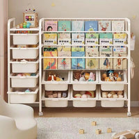 Kids Bookshelf, Multi-Layer Book Rack, Toy Storage Organizer, Floor Standing Bookcase for Children's Reading Area