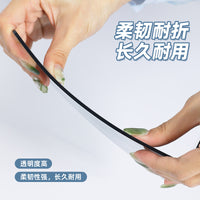L-Shaped Thick Transparent Acrylic Bookends for Desk Organization