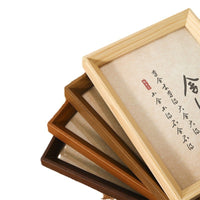 Chinese Calligraphy Photo Frame Wall Hanging or Tabletop Decor, Wooden Picture Frame for A3, A4, 5, 6, 7, 8 Inch Photos
