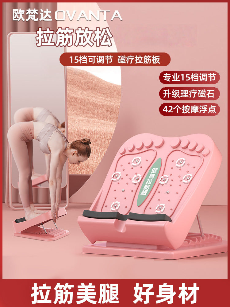 Adjustable Slant Board Calf Stretcher with Magnetic Massage Points for Leg Stretching and Fitness