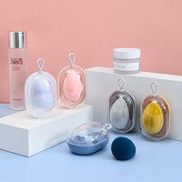 Beauty Sponge and Storage Case Set - Wet and Dry Use Makeup Blender with Space Capsule Holder