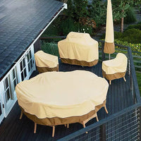 Outdoor Sofa Dustproof and Waterproof Cover, Outdoor Furniture Accessories, Patio Terrace Table and Chair Sunshade Cover, Rattan Sofa Protective Cover