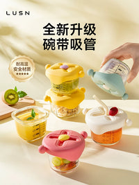 Baby Food Storage Glass Container Steaming Egg Custard Bowl Fresh-keeping Tool Cup Mold Infant Dedicated Complementary Food Bowl