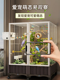 Large Luxury Bird Cage for Parrots, Sunbirds, Cockatiels, Lovebirds - Home Villa Design