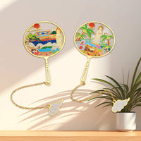 Sanya Hainan Themed Metal Bookmark with Hollow-out Design, Souvenir for Travel Enthusiasts