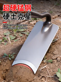 Spring Steel Forged Hoe with Wooden Handle for Gardening, Weeding, and Digging