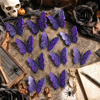 Halloween Purple Butterfly Wall Decals for Festive Home Decor