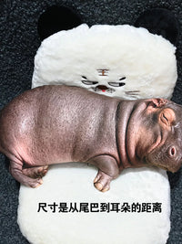 Realistic Hippo Plush Toy Pillow Stuffed Animal
