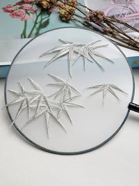 Bamboo Leaf Embroidery Patches for Clothing Decoration and DIY Cosplay