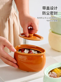 Ceramic Steaming Bowl for Rice Cooker, Stew Pot, or Egg Custard