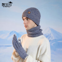 Winter Knit Beanie Hat, Scarf, and Gloves Set for Men and Women