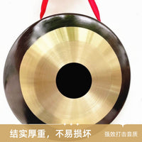 60cm Black-Edged Copper Gong with Stand and Mallet for Celebrations and Events