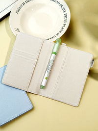 Creative Canvas Passport Holder with Card Slots, Ins-style Travel Document Organizer