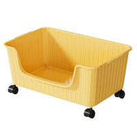 Large Open Top Cat Litter Box with Anti-Splash Design