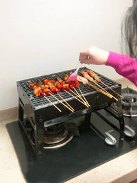 Portable Charcoal BBQ Grill with Folding Design for Outdoor Camping and Picnics
