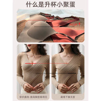 Ashimi Cross-Back Bralette for Small Busts, Thin Seamless Gathered Backless Bra