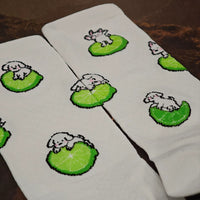 Cycling Socks Mid-Calf Professional Racing Sports Socks for Hiking Trail Running Mountaineering Breathable Quick-Dry Cartoon Design