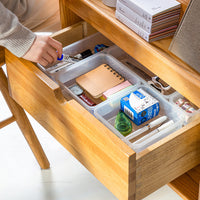 Drawer Organizer Tray for Kitchen Utensils and Cosmetics, Rectangular Plastic Desktop Storage Box
