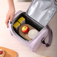 Croissant Curved Lid Insulated Lunch Bag for Work and Picnics