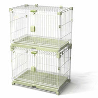 Stackable Pet Cage with Wheels for Small Dogs and Cats, Indoor Multi-Tier Animal Crate