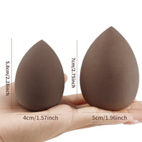 4-Piece Hydrophilic Non-Latex Makeup Sponge Set with Divided Case, Wet and Dry Use