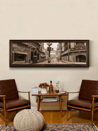 Vintage Shanghai Street Scene Wall Art for Restaurant Decor