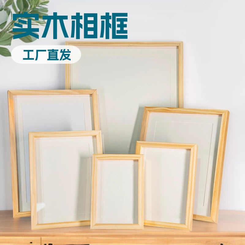Solid Wood Photo Frame Walnut Color for Certificates and Pictures, Desktop Display, Various Sizes