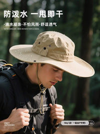 Woodpecker Men's Wide Brim Sun Hat for Outdoor Fishing & Hiking